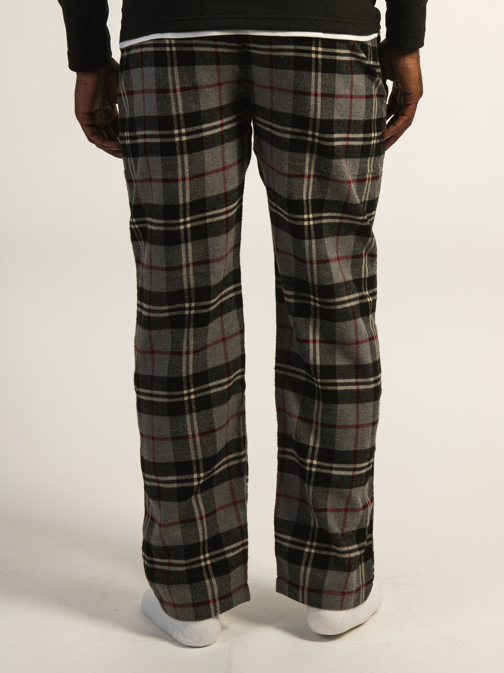KOLBY PLAID PANT - BLACK