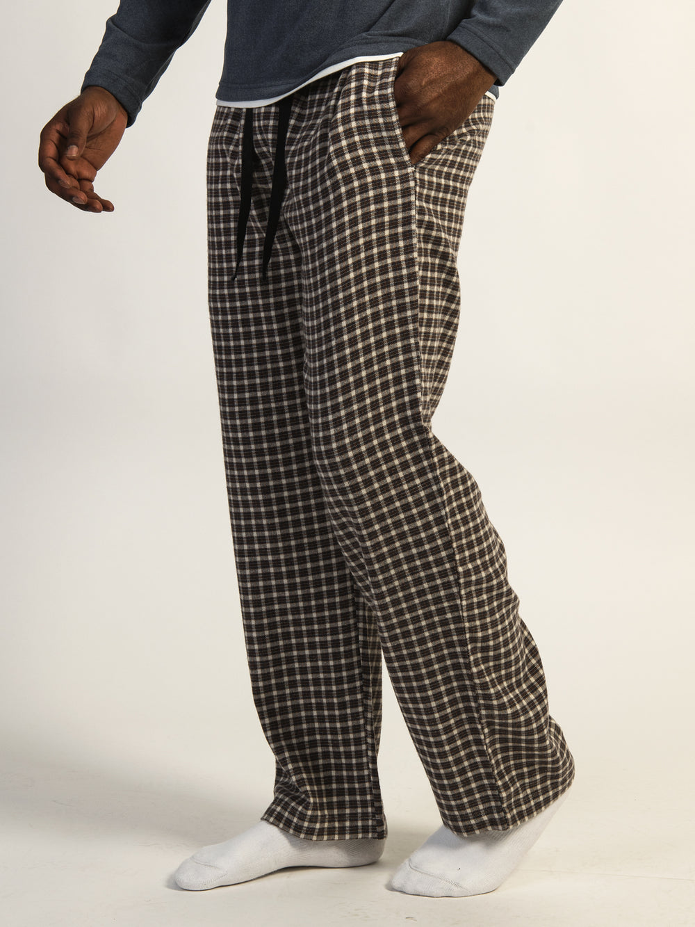 KOLBY PLAID PANT - BROWN