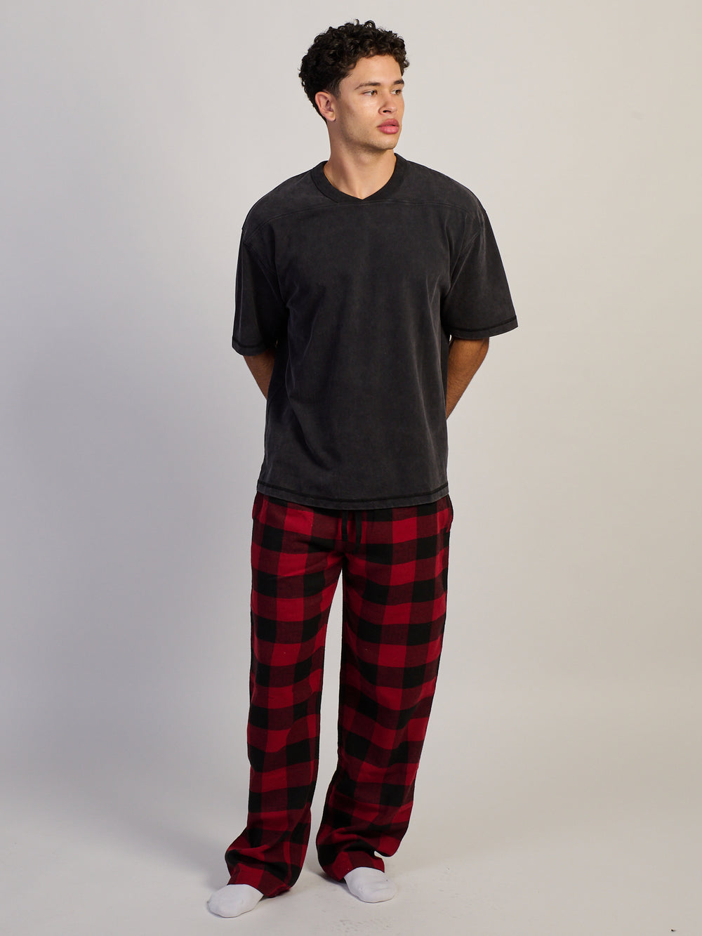 KOLBY PLAID PANT - RED