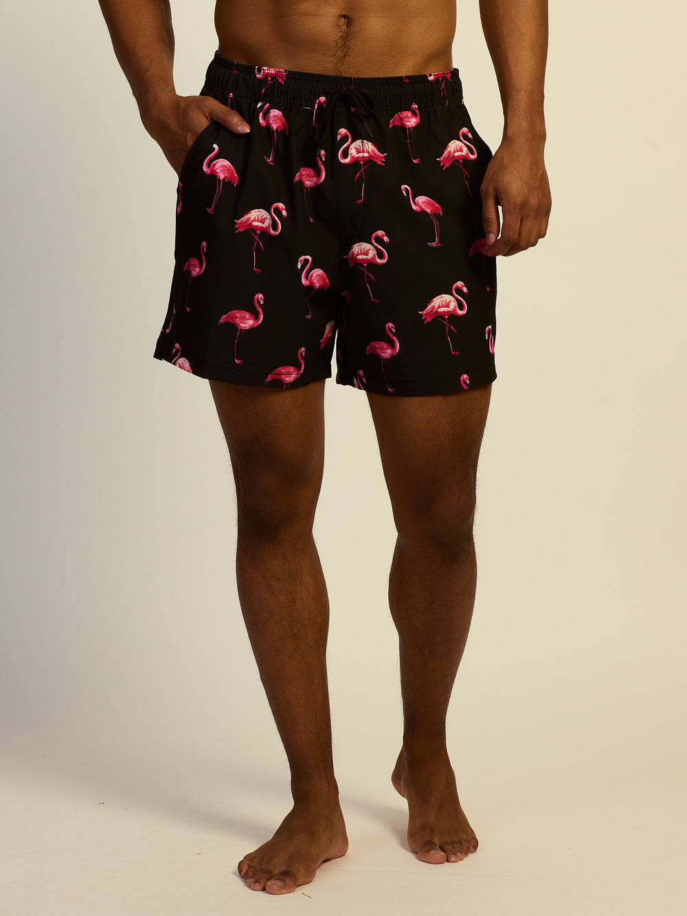 KOLBY SWIM FLAMINGO 5in STRETCH SWIM SHORT