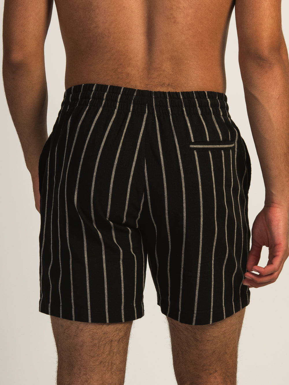KOLBY STRIPE SHORT - BLACK