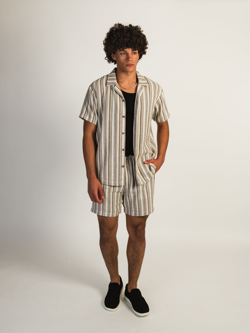 KOLBY STRIPE SHORT - CREAM