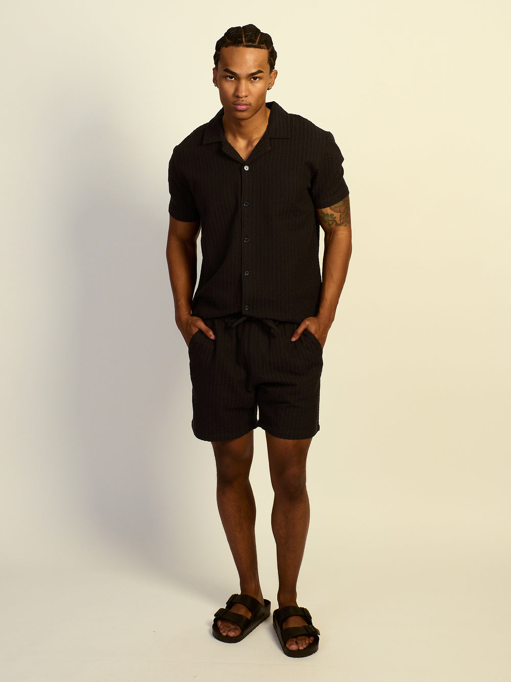 SHORT TISSÉ KOLBY - NOIR