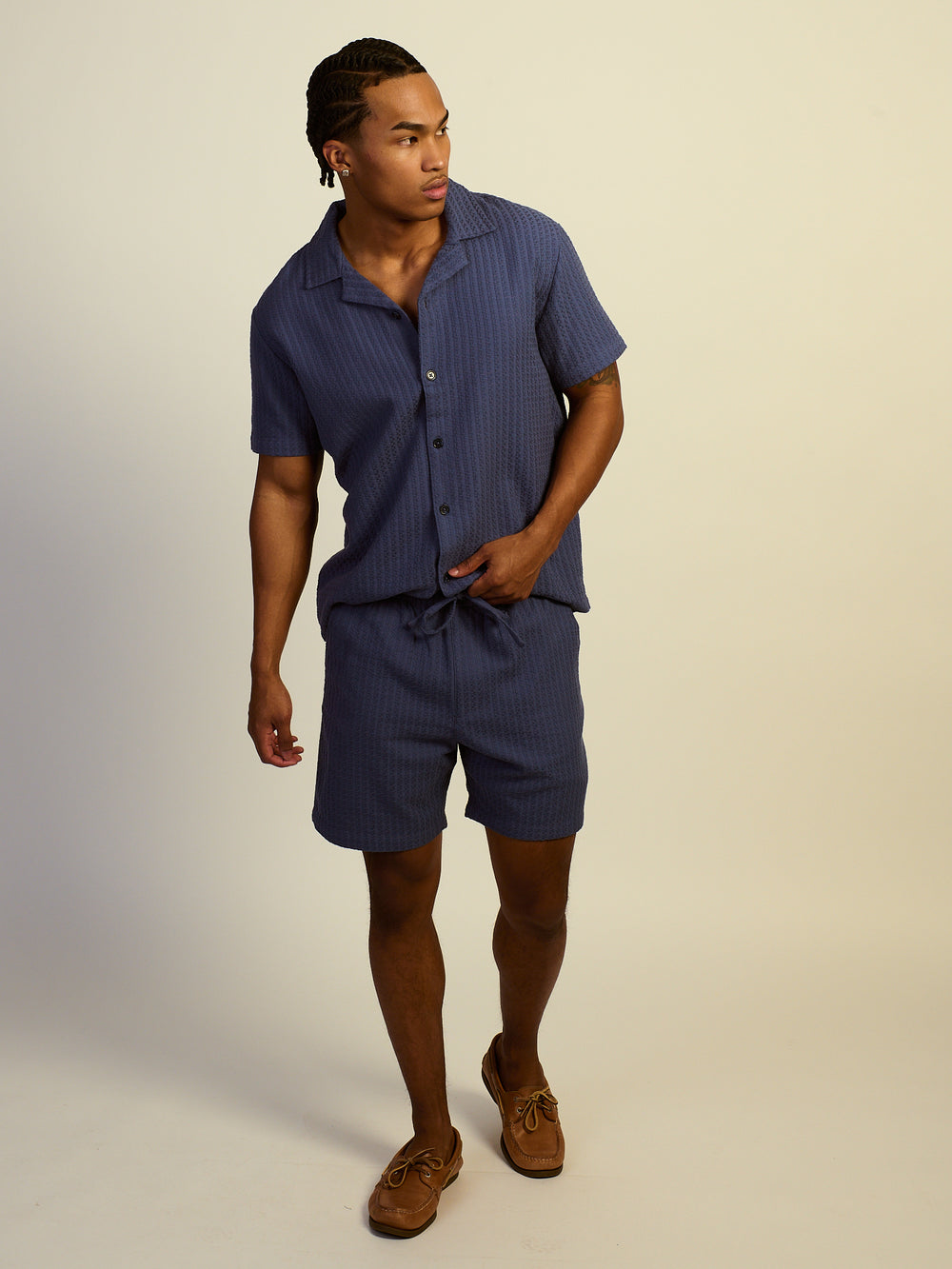 KOLBY WOVEN SHORT - BLUE