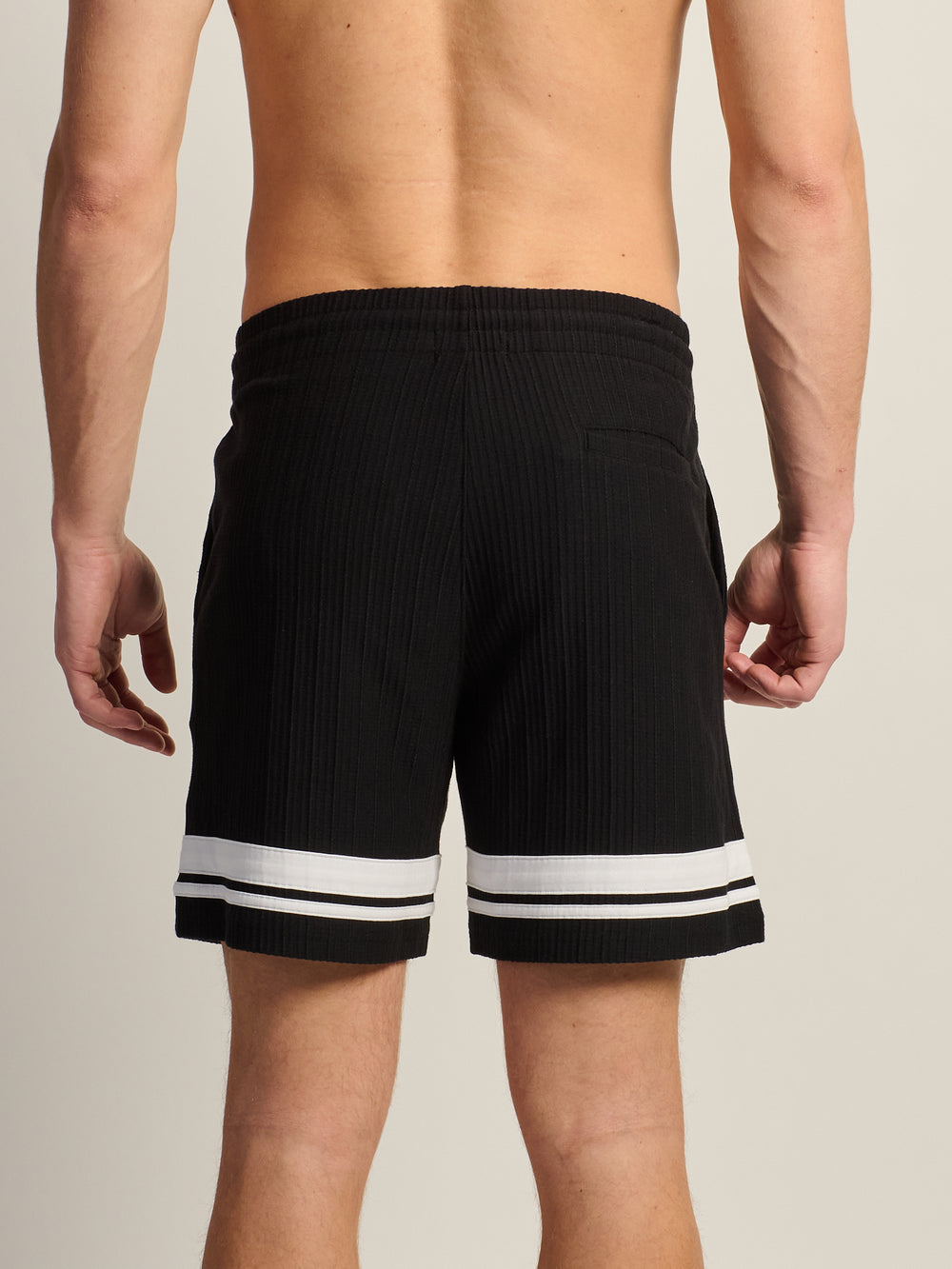 KOLBY RIBBED SHORT - BLACK