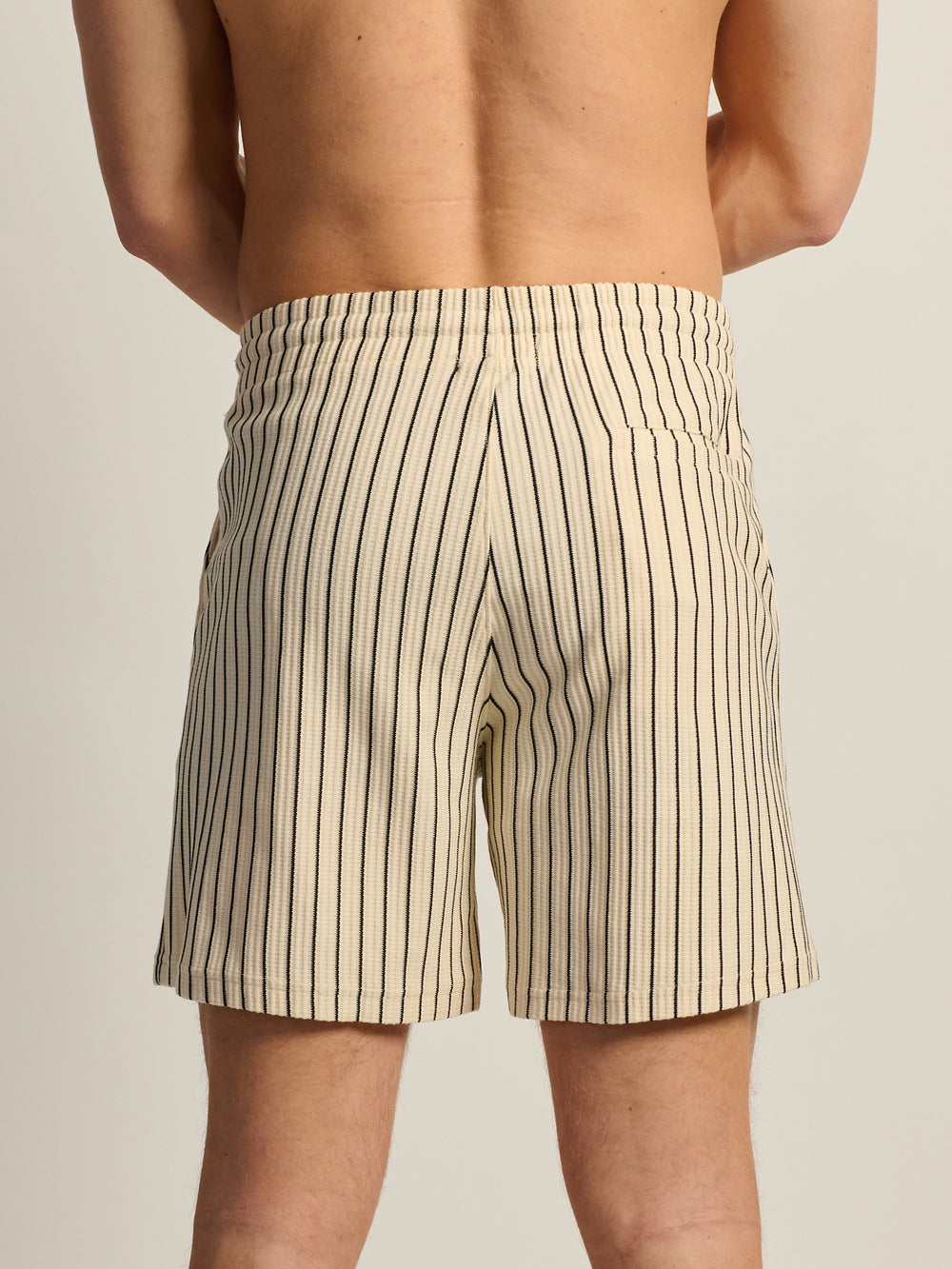 KOLBY RIBBED SHORT - PINSTRIPE