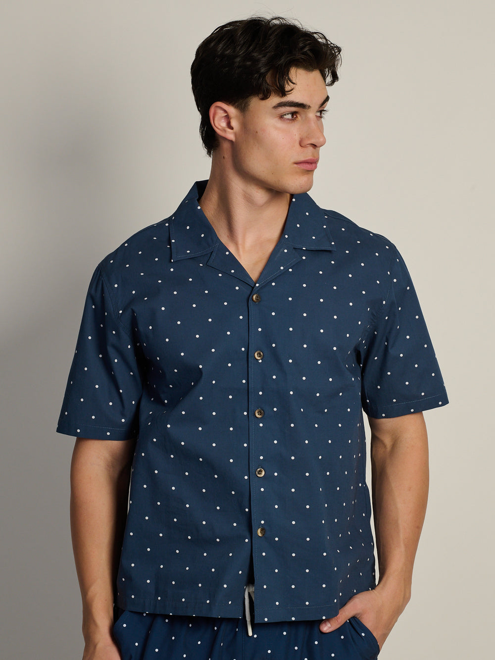 CHEMISE KOLBY TIKI S/C - MARINE
