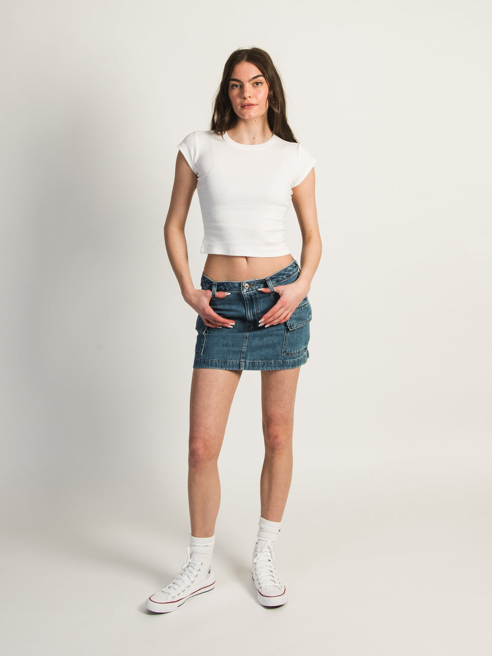 LEVIS MINI CARGO SKIRT - NO REGRETS - CLEARANCE