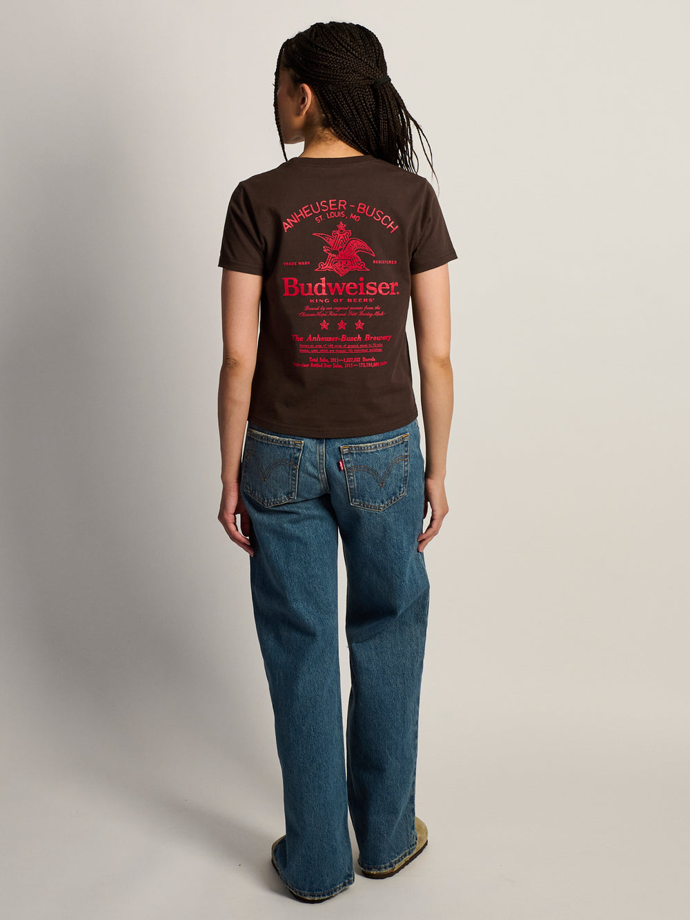 T-SHIRT BUDWEISER SCRIPT BOXY