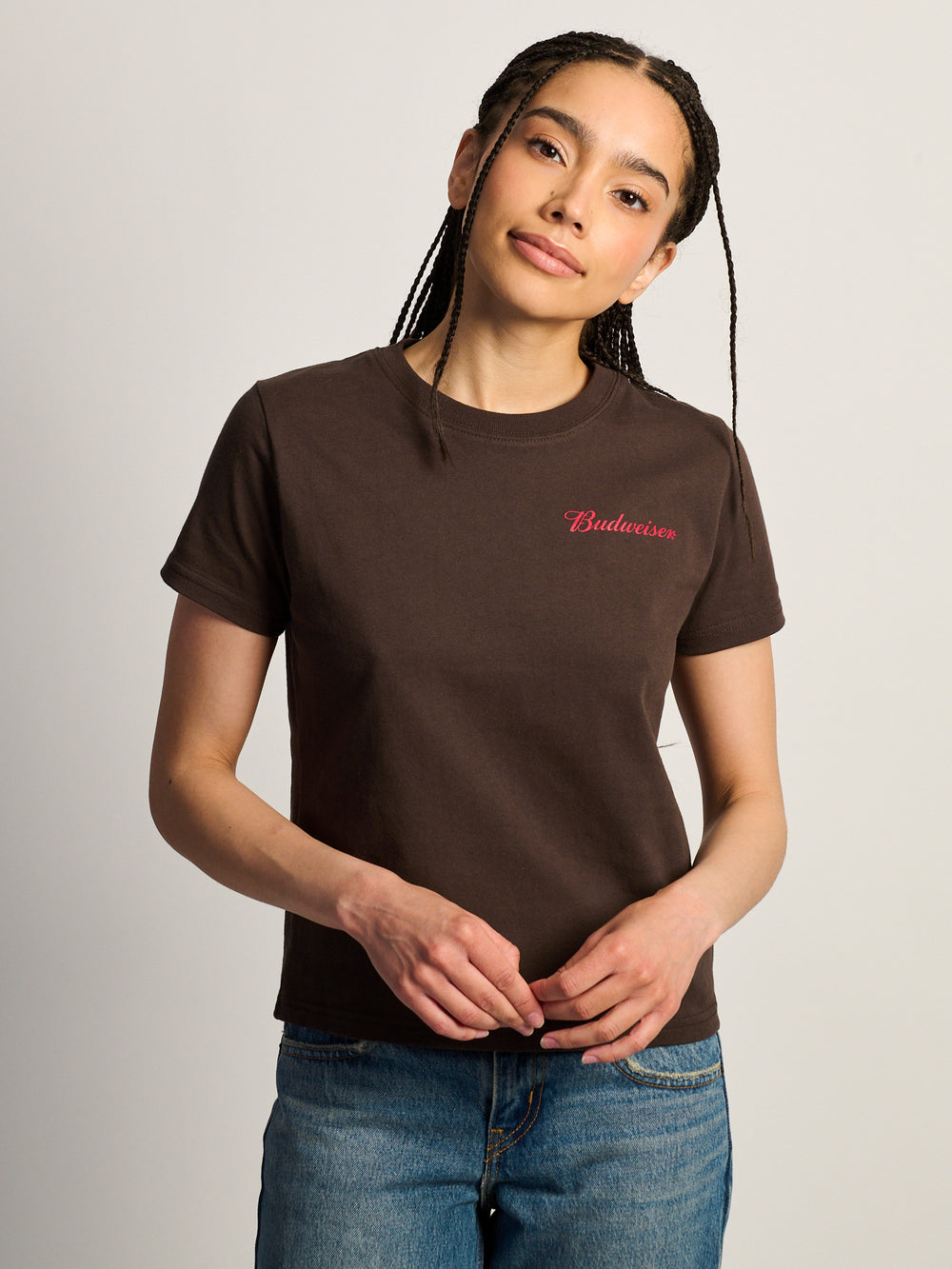 T-SHIRT BUDWEISER SCRIPT BOXY