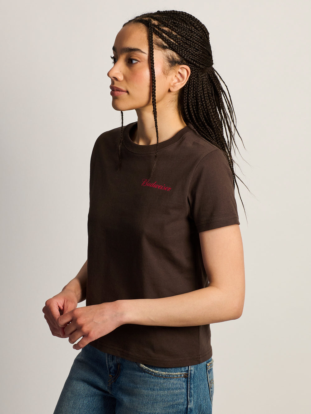 T-SHIRT BUDWEISER SCRIPT BOXY