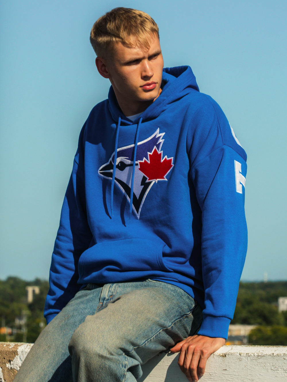 MLB BLUE JAYS LOGO SCRIPT HOODIE