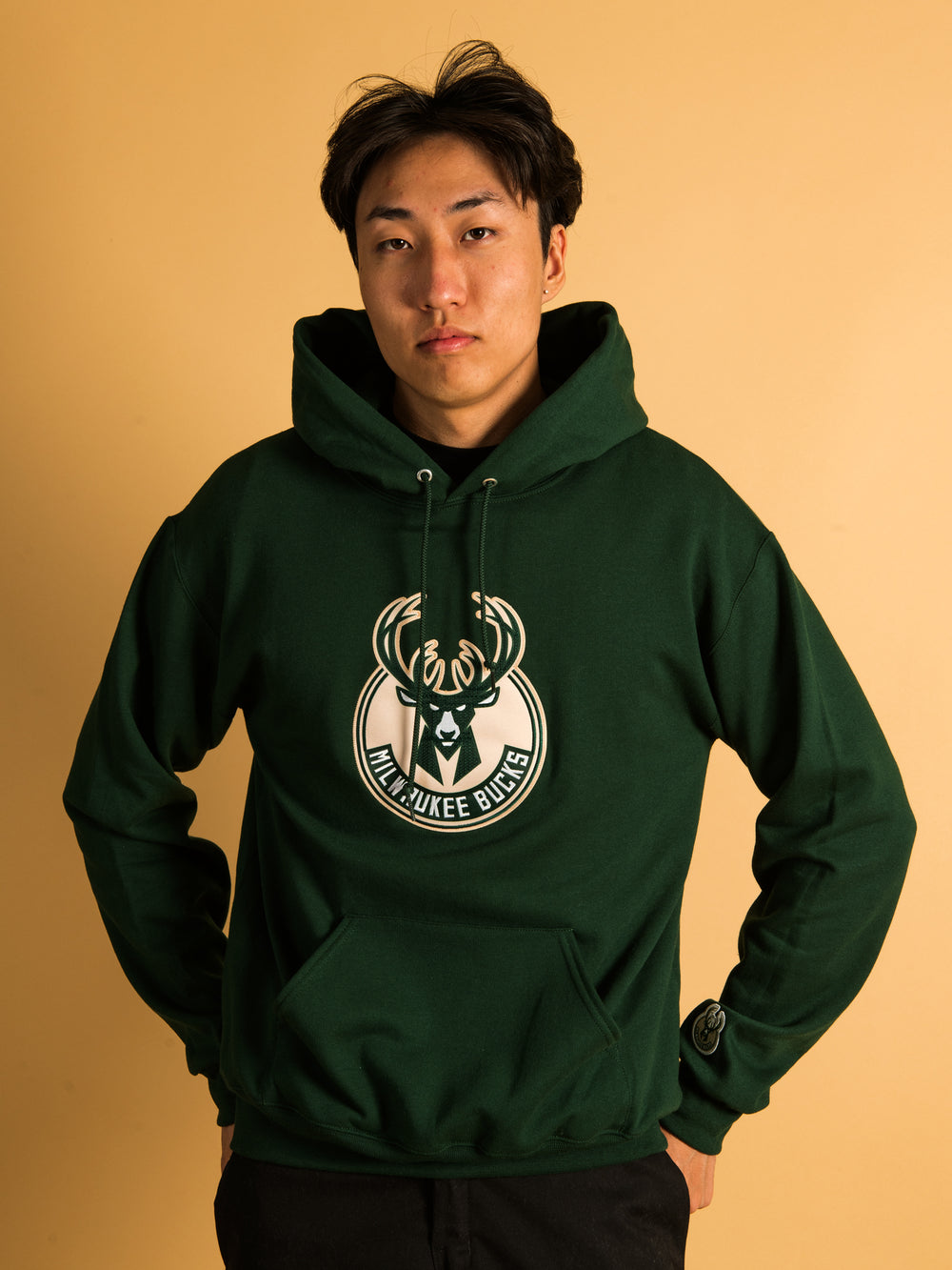NBA MILWAUKEE BUCKS EMBROIDERED HOODIE - CLEARANCE