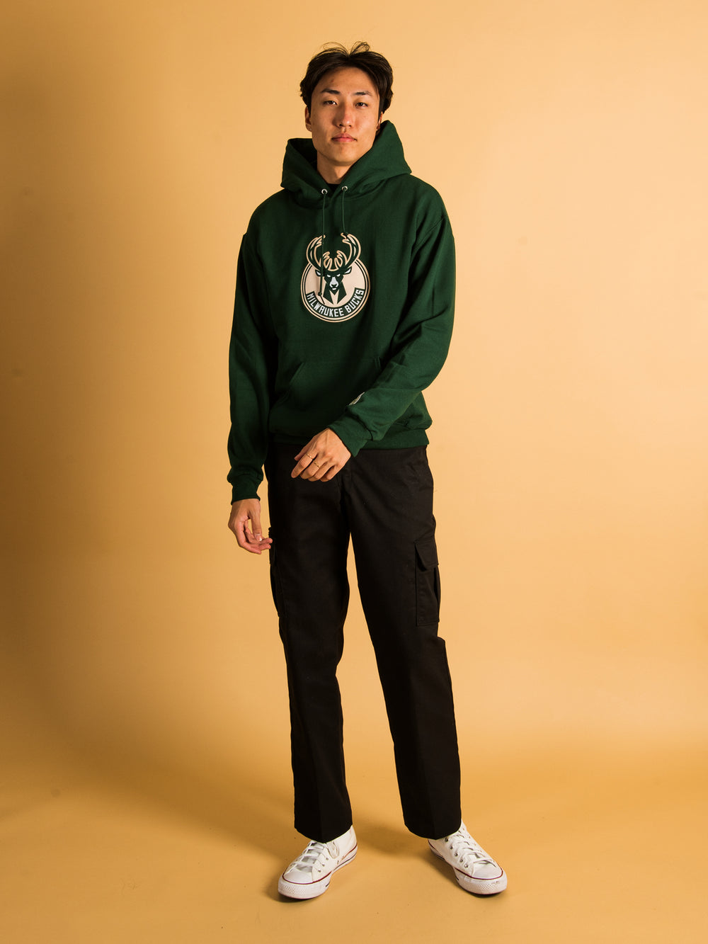 NBA MILWAUKEE BUCKS EMBROIDERED HOODIE - CLEARANCE