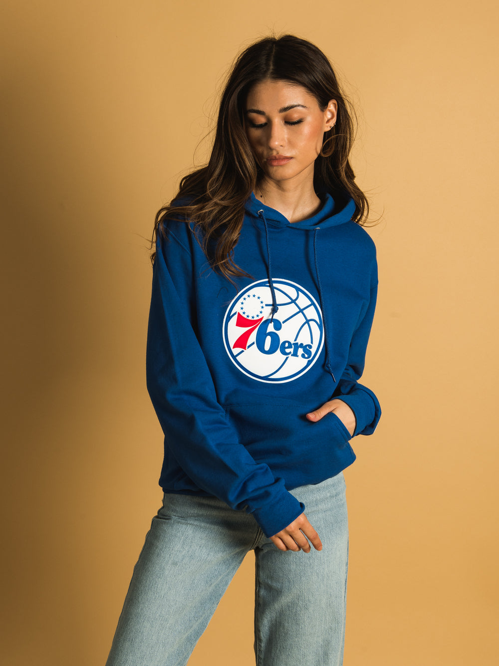 NBA PHILADELPHIA 76ERS EMBROIDERED HOODIE - CLEARANCE