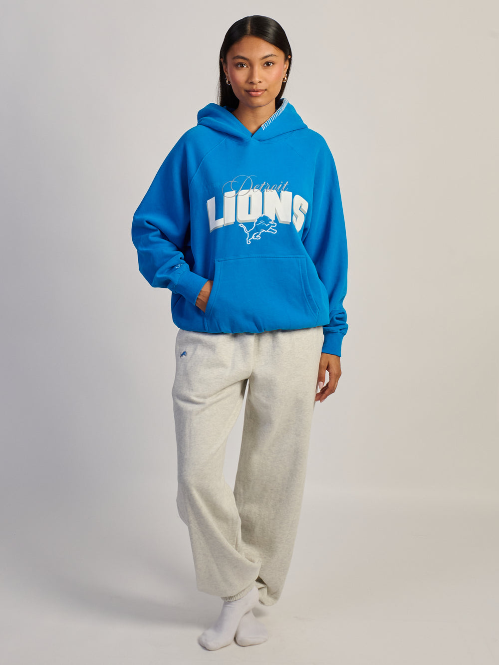 NFL DETRIOT LIONS STITCH HOODIE