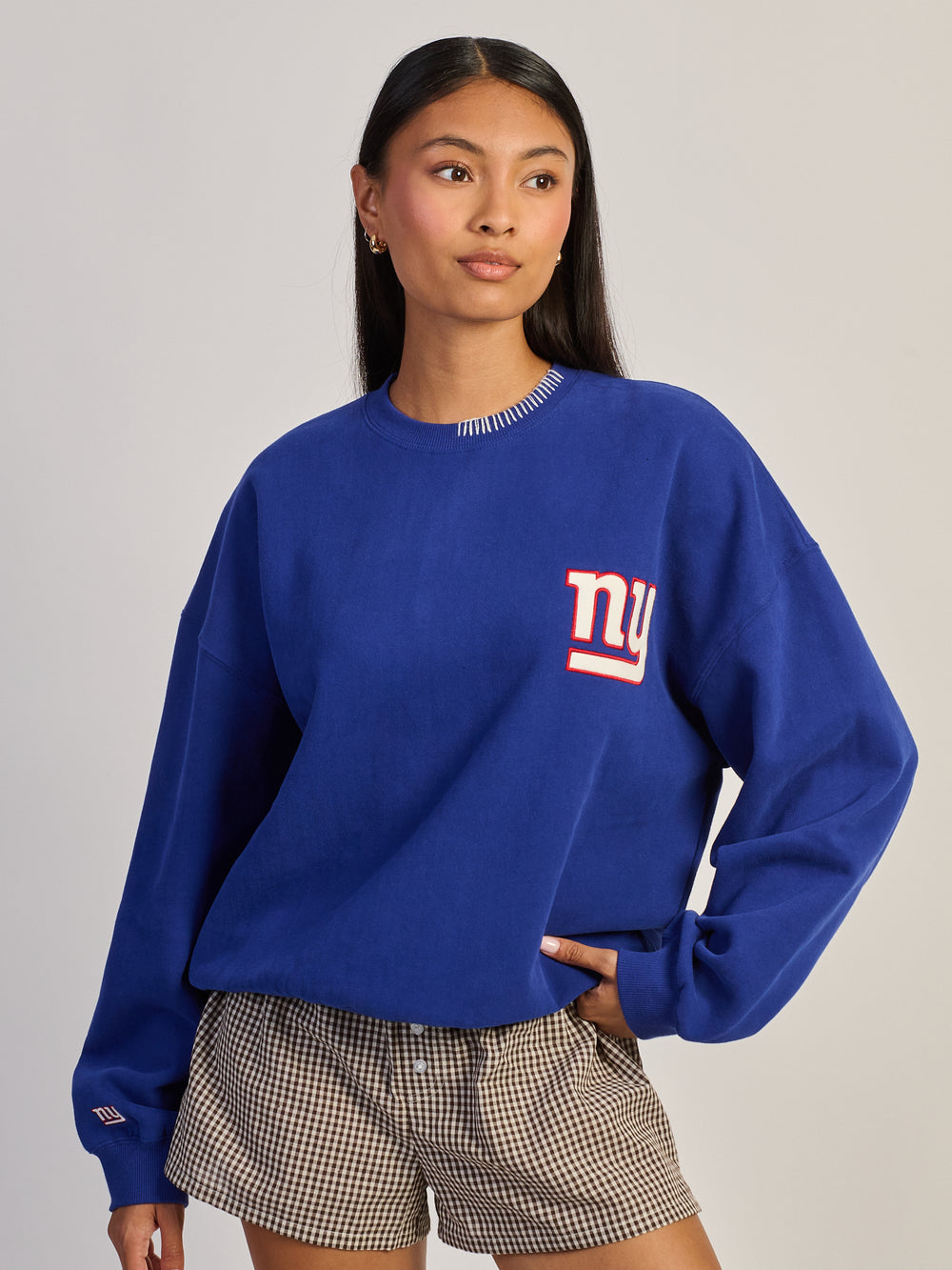 NFL NY GIANTS STITCH CREWNECK