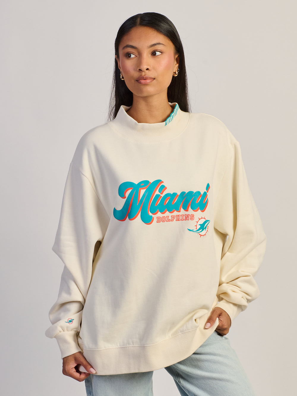 NFL MIAMI DOLPHINS MOCKNECK