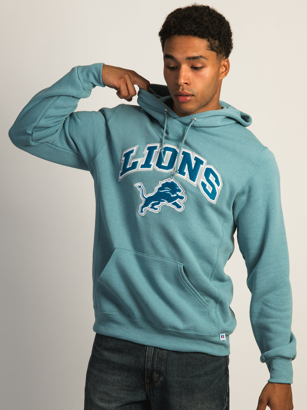 NFL DETROIT LIONS EMBROIDERED PULLOVER HOODIE