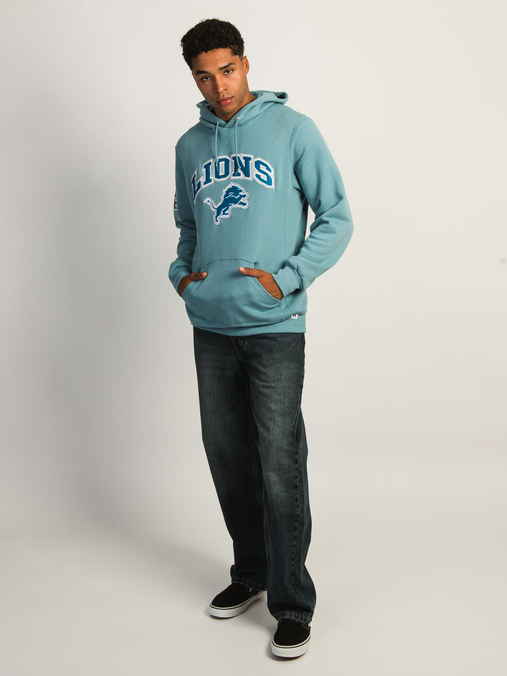 NFL DETROIT LIONS EMBROIDERED PULLOVER HOODIE
