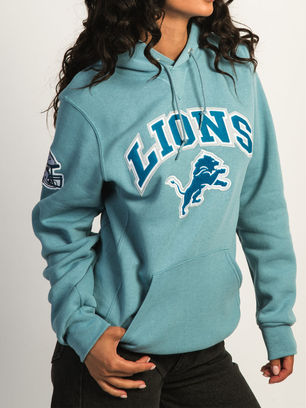 NFL DETROIT LIONS EMBROIDERED PULLOVER HOODIE