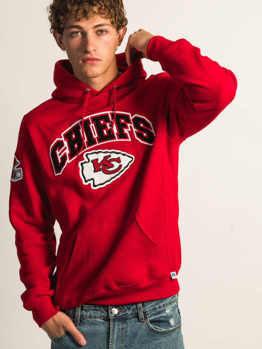 NFL KANSAS CITY CHEIFS EMBROIDERED PULLOVER HOODIE