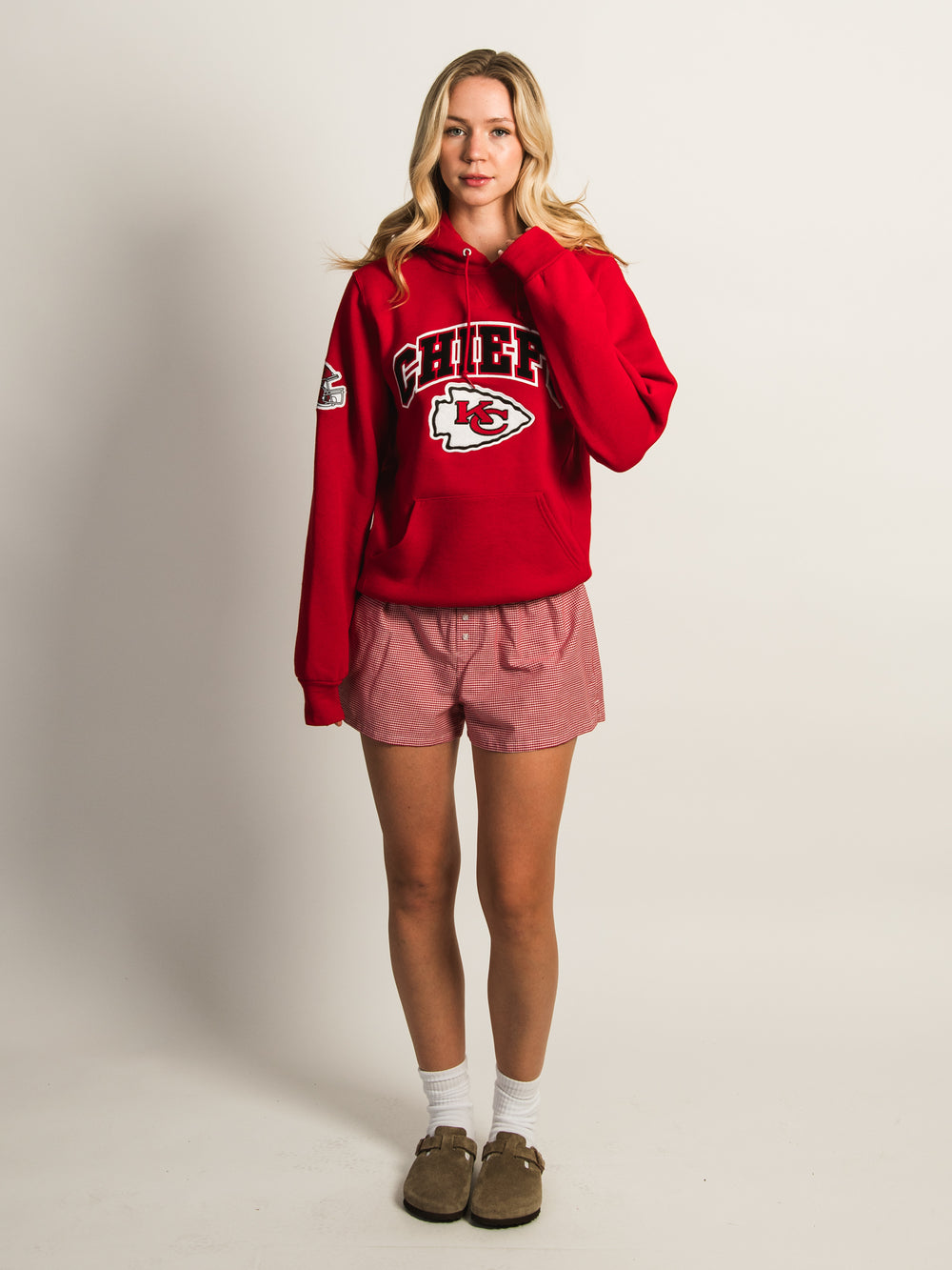 NFL KANSAS CITY CHEIFS EMBROIDERED PULLOVER HOODIE