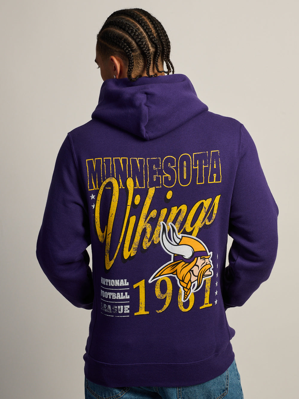 SWEAT À CAPUCHE BRODÉ VINTAGE NFL VIKINGS