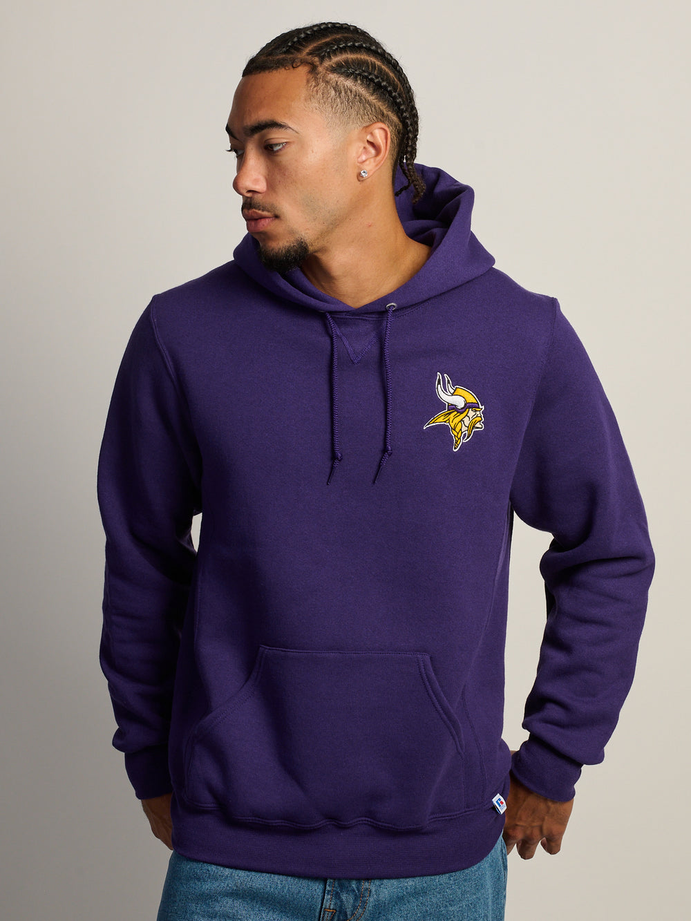NFL VIKINGS VINTAGE EMBROIDERED HOODIE