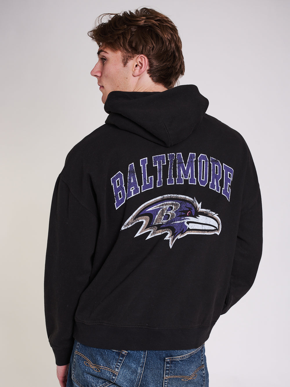 NFL RAVENS SCRIPT COUPE DÉCONTRACTÉE Chandail à capuchon