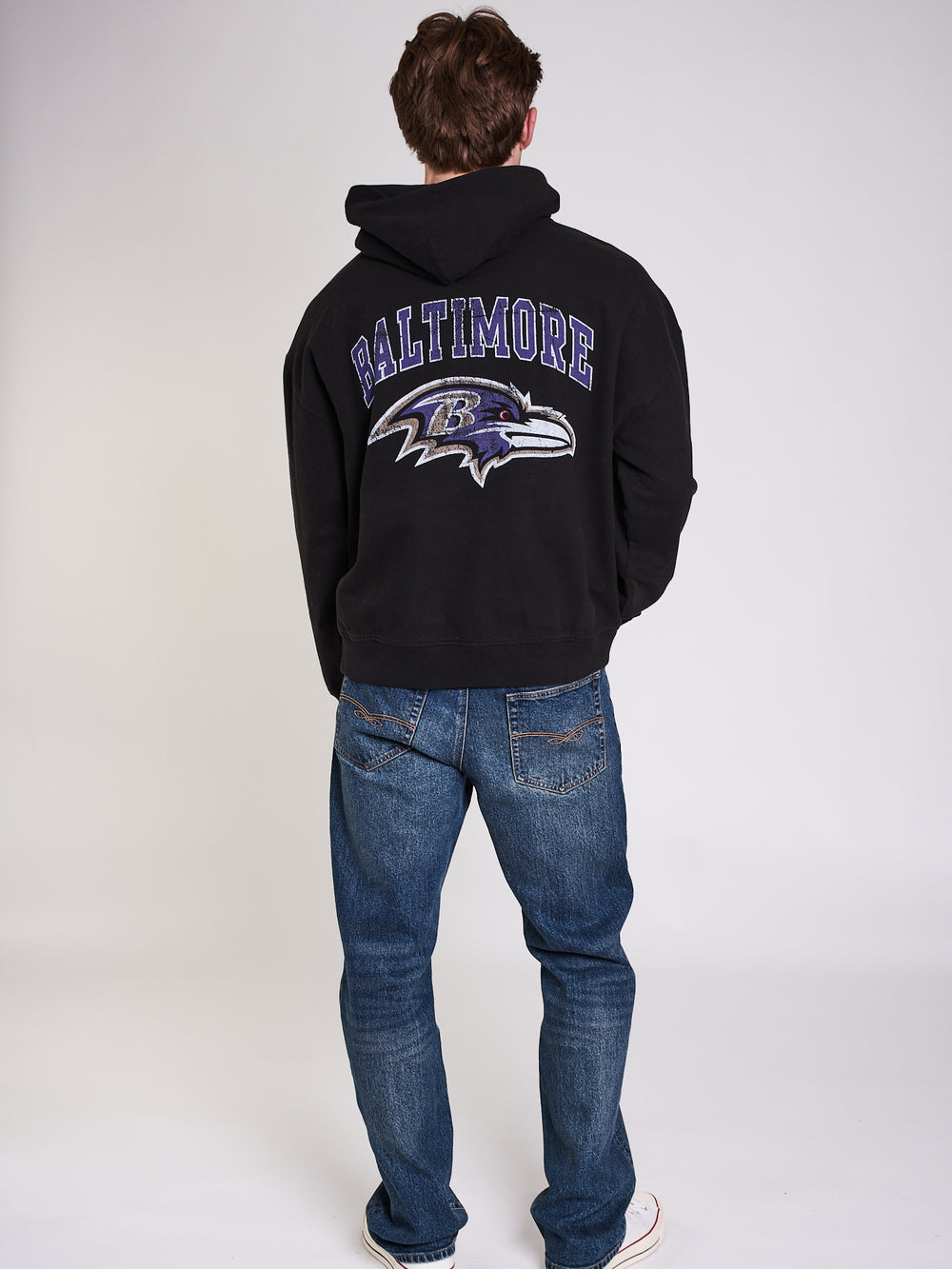 NFL RAVENS SCRIPT COUPE DÉCONTRACTÉE Chandail à capuchon