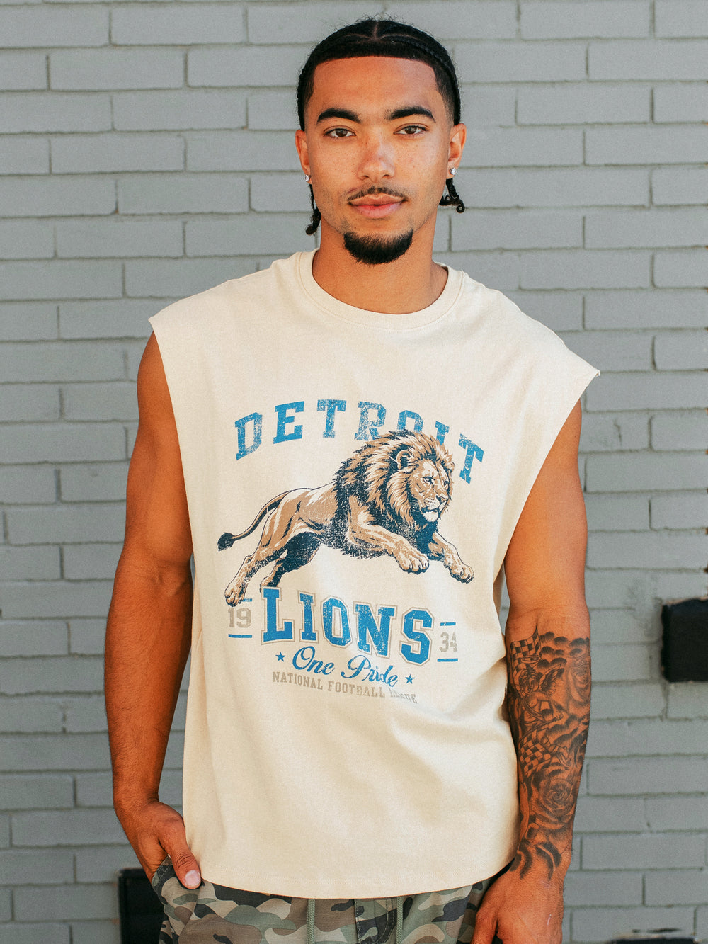 NFL DETROIT LIONS MUSCLE TANK