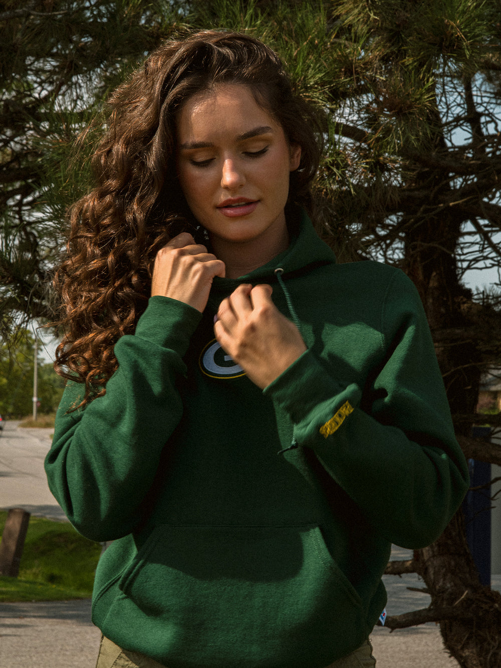 NFL GREEN BAY PACKERS CENTER CHEST HOODIE