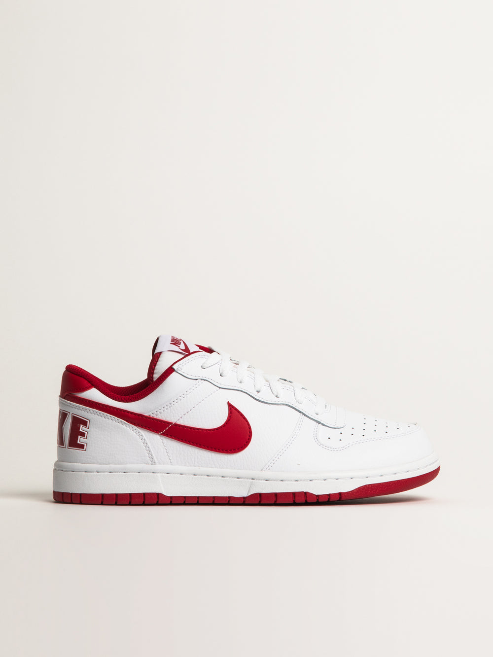 MENS NIKE BIG NIKE LOW SNEAKER - WHITE/GYM RED