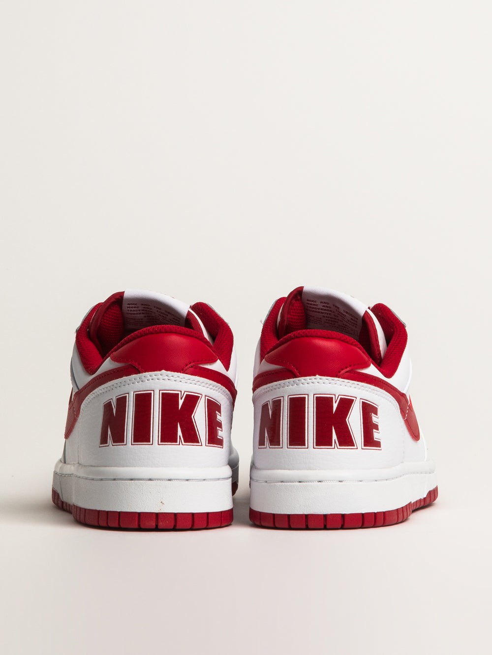 MENS NIKE BIG NIKE LOW SNEAKER - WHITE/GYM RED