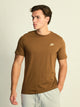 NIKE NIKE SPORTSWEAR CLUB T-SHIRT - BROWN - Boathouse
