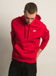 NIKE NIKE SPORTSWEAR CLUB PULLOVER HOODIE - RED - Boathouse