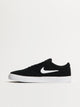 NIKE MENS NIKE SB CHARGE CANVAS - BLACK/WHITE - Boathouse