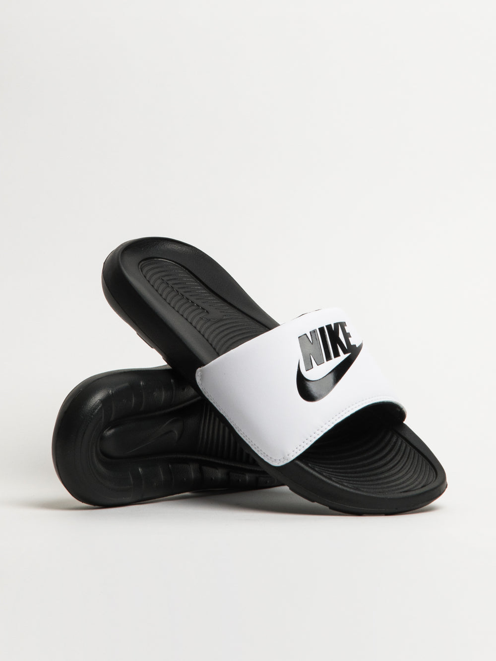 MENS NIKE VICTORI ONE SLIDES - BLACK/WHITE