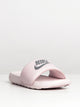 WOMENS NIKE VICTORI ONE SLIDES - BARELY ROSE/METALIC SILVER