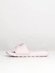 WOMENS NIKE VICTORI ONE SLIDES - BARELY ROSE/METALIC SILVER