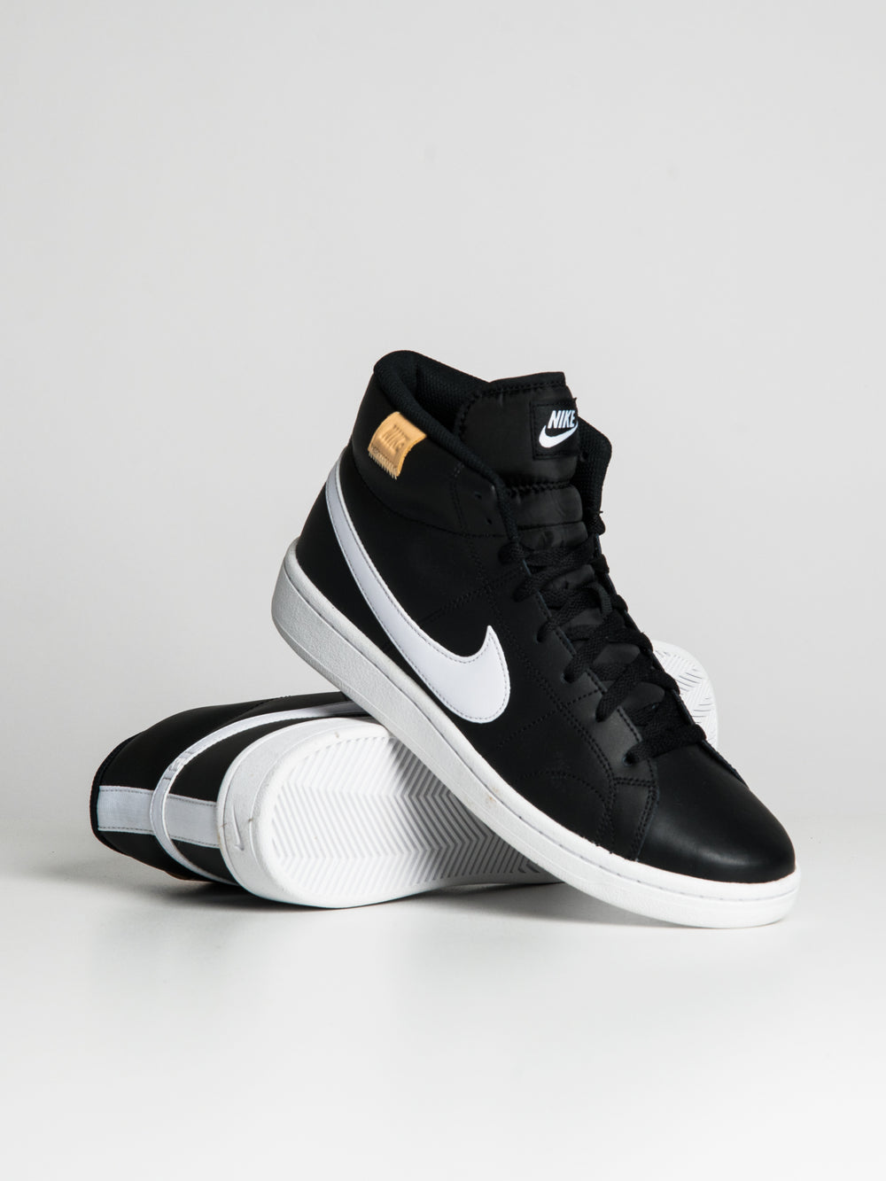 MENS NIKE COURT ROYALE 2 MID SNEAKER - BLACK/WHITE