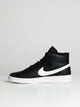 NIKE MENS NIKE COURT ROYALE 2 MID SNEAKER - BLACK/WHITE - Boathouse