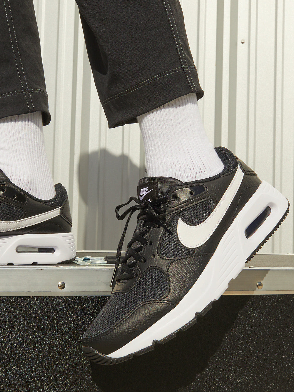 WOMENS NIKE AIR MAX SC SNEAKER - BLACK/WHITE
