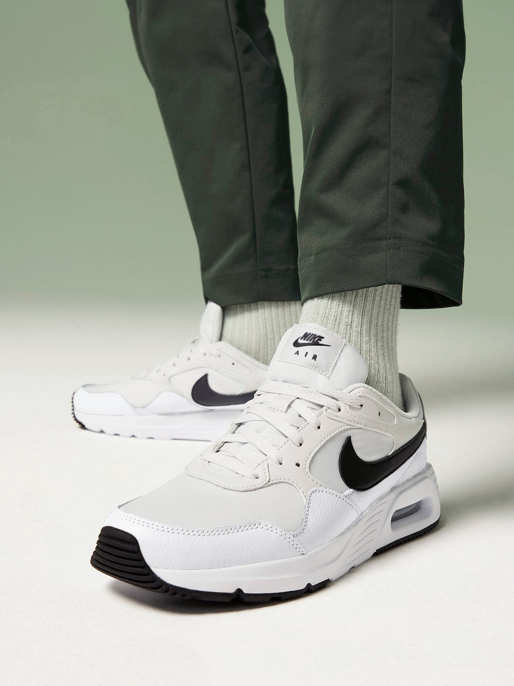MENS NIKE AIR MAX SC SNEAKER - WHITE/BLACK