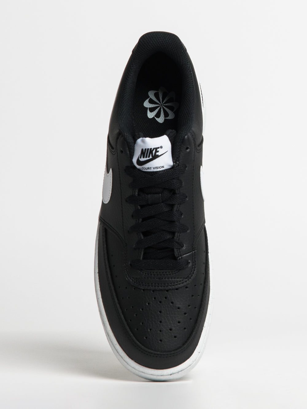 MENS NIKE COURT VISION LOW NEXT NATURE SNEAKER - BLACK/WHITE