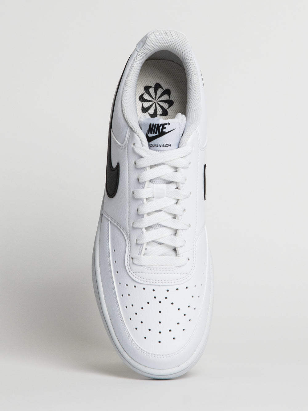 MENS NIKE COURT VISION LOW NEXT NATURE SNEAKER - WHITE/BLACK