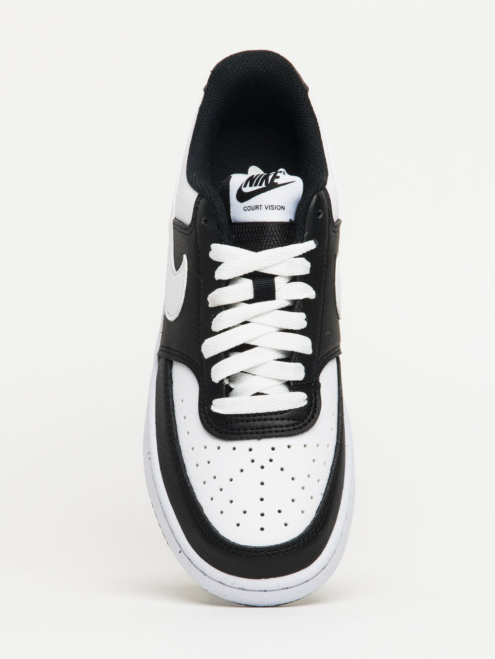 WOMENS NIKE COURT VISION LOW NEXT NATURE SNEAKER - BLACK/WHITE