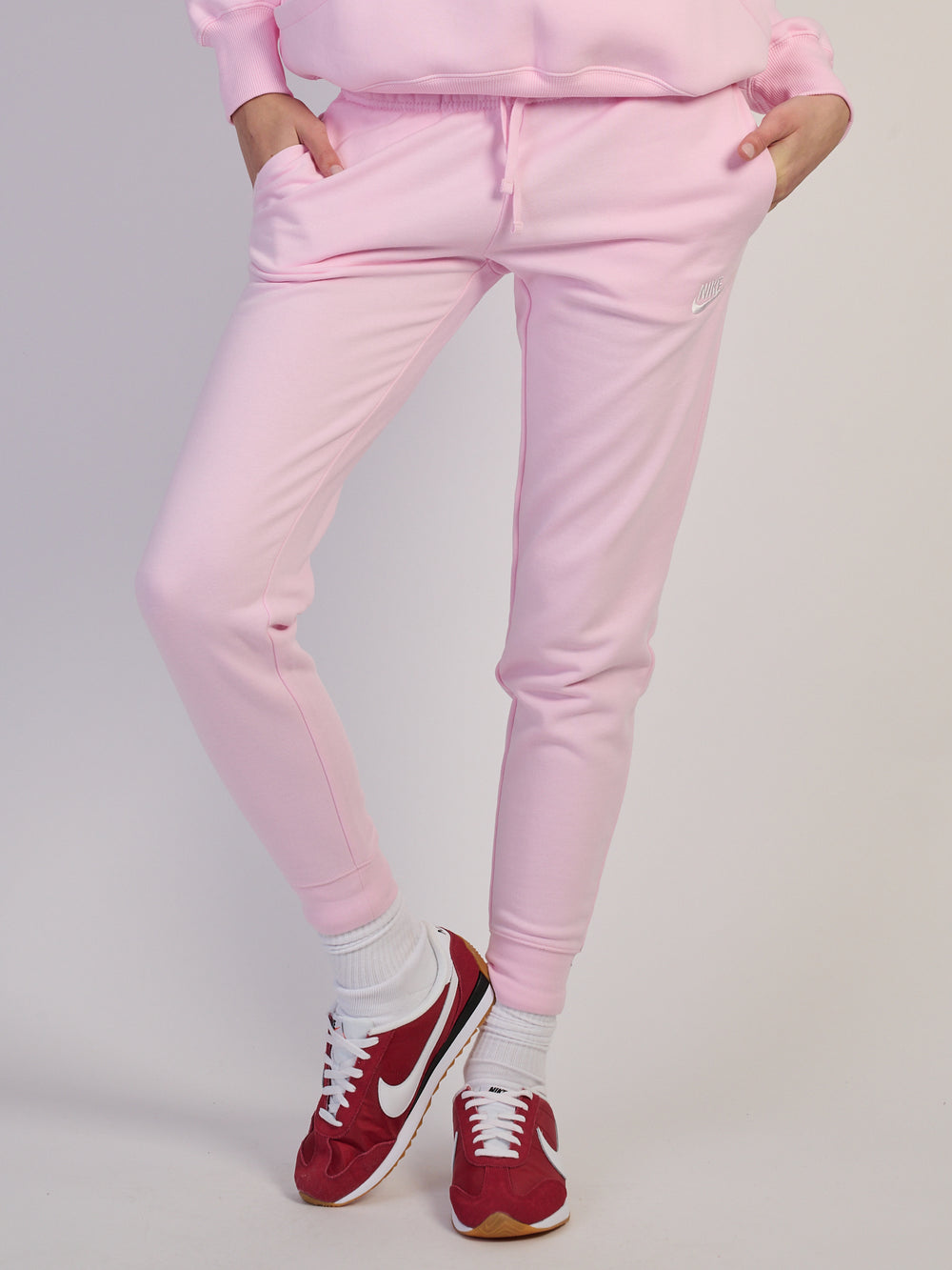 PANTALON POLAIRE MI HAUT NIKE SPORTSWEAR CLUB - ROSE