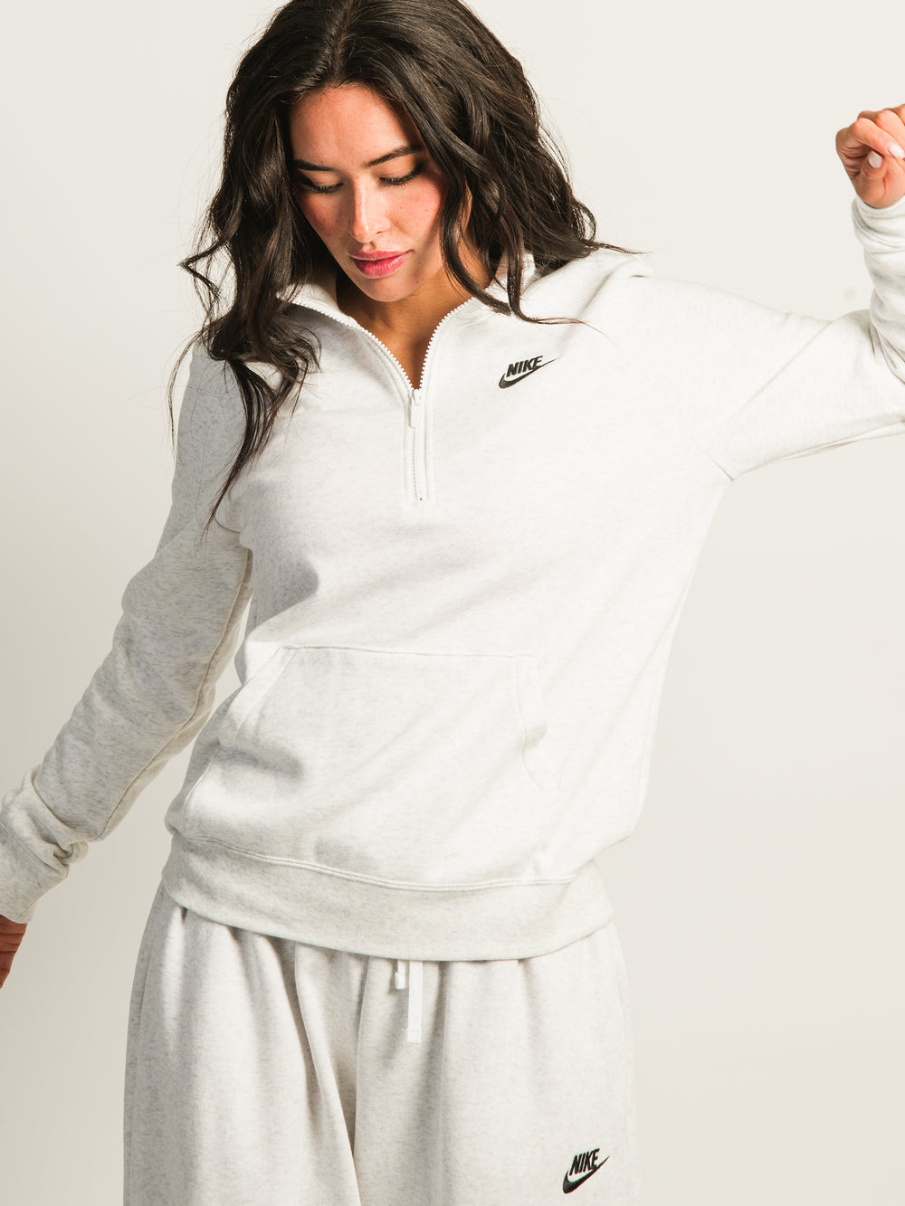 NIKE SPORTSWEAR CLUB FLEECE QUARTER ZIP - BIRCH